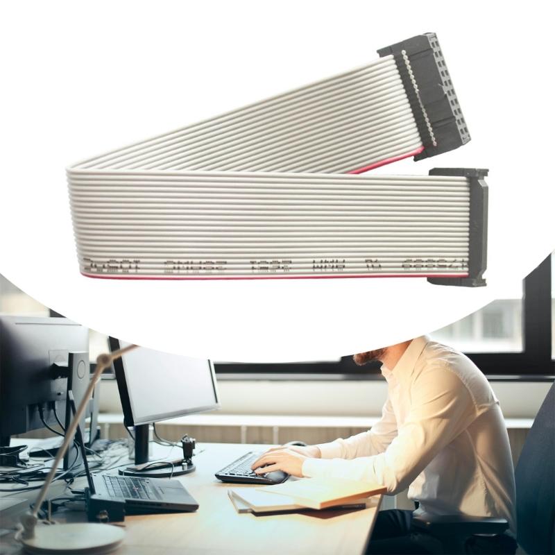 Кабель JTAG для быстрой передачи данных, 20-контактный серый плоский ленточный кабель для эффективной отладки и загрузки прошивки