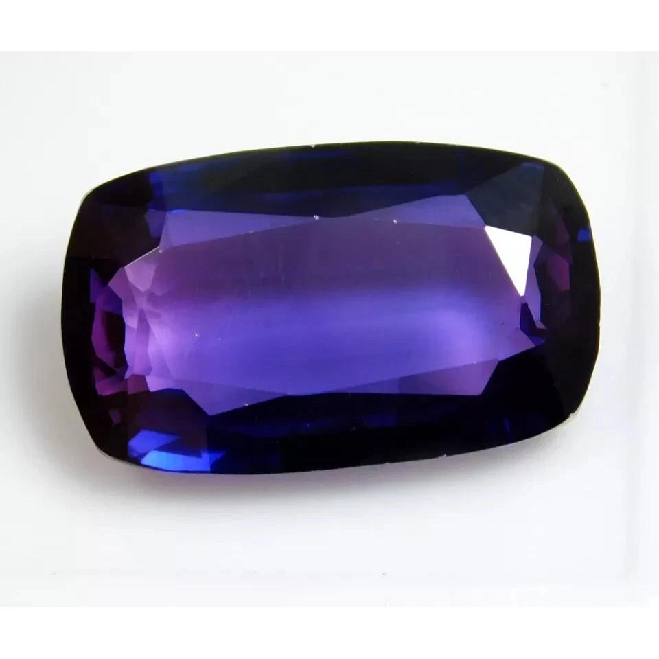 Purple Blue Sapphire Natural 14.25 Ct Cushion Stunning Certified Loose Gemstone