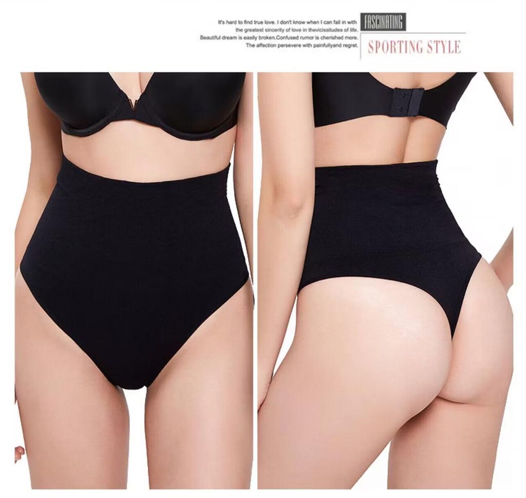 Women Elastic Slim High Waist T-string Knickers Lingerie Briefs Underwear Panties