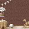 Wallpaper Geometric Pattern Rust and Orange for Living Room and Bedroom 50x1000