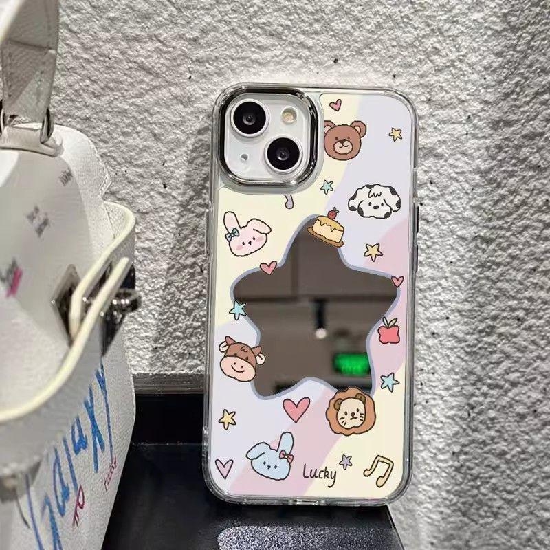 Зеркальная звезда животное iPhone11promax Apple 11 чехол для мобильного телефона 11 мультяшный 11 зеркальный 11 милый 11 женский