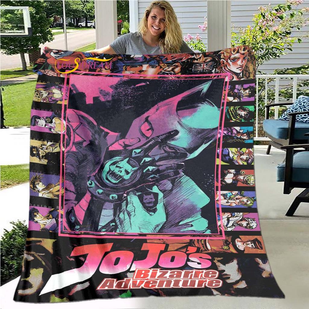Фланелевое одеяло с 3D принтом «Невероятные приключения Джоджо», мягкое покрывало с мультяшным принтом, покрывало для дивана, одеяло