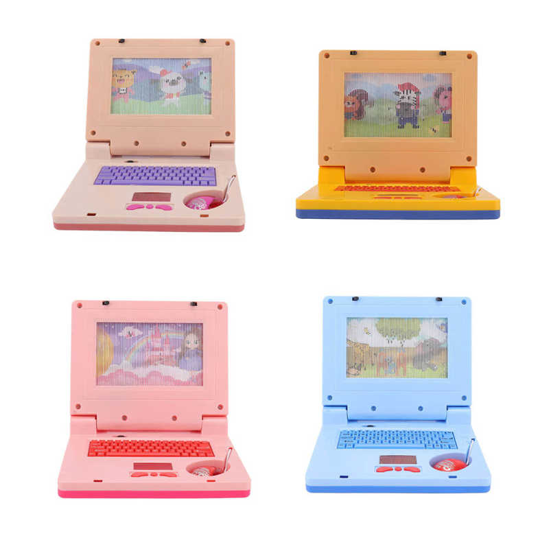 Kids Learning Laptop LED Electronic Learning Machine With Music And Light Cognitive Educational Toy Gift For Children