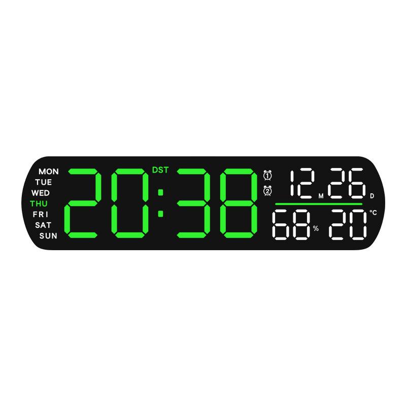 LED Alarm Clock TEMP Humidity Date Week Display Dual Alarm Timer Countdown DST Snooze Auto Dimming 12/24H Digital Table Clock2