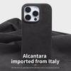 Полностью закрывающий магнитный чехол для iPhone 16 Pro 17 15 14 13 12 для ALCANTARA Magsafe Искусственная кожа Замша Суперкар Чехол для телефона