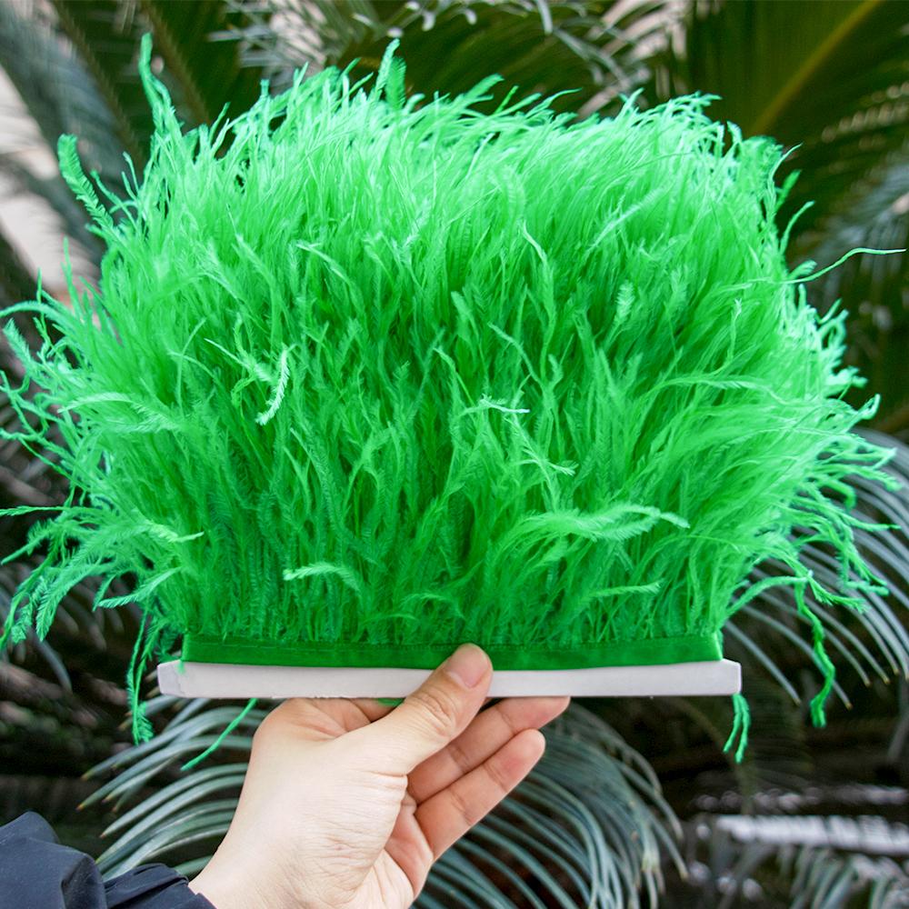 Перо1Метр/Лот Отделка из страусиных перьев Ширина 8-22 см Белые страусиные перья для поделок Бахрома Отделка Plumas Карнавал Свадебное украшение