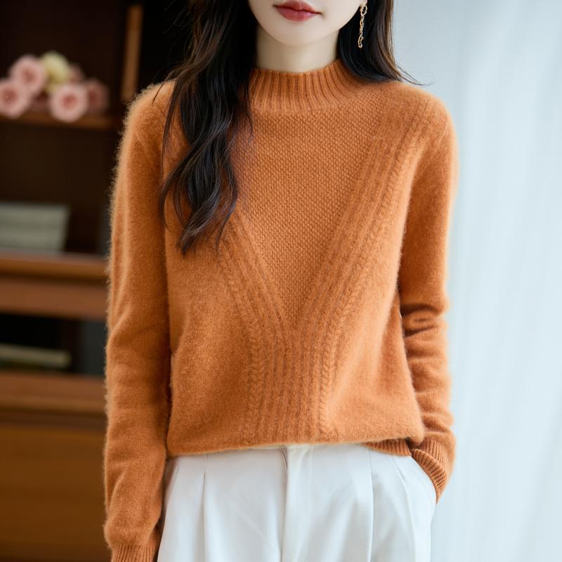 Женский кашемировый свитер Qinghe кашемир 30% кашемир 70% шерсть осенне-зимний пуловер теплый и модный