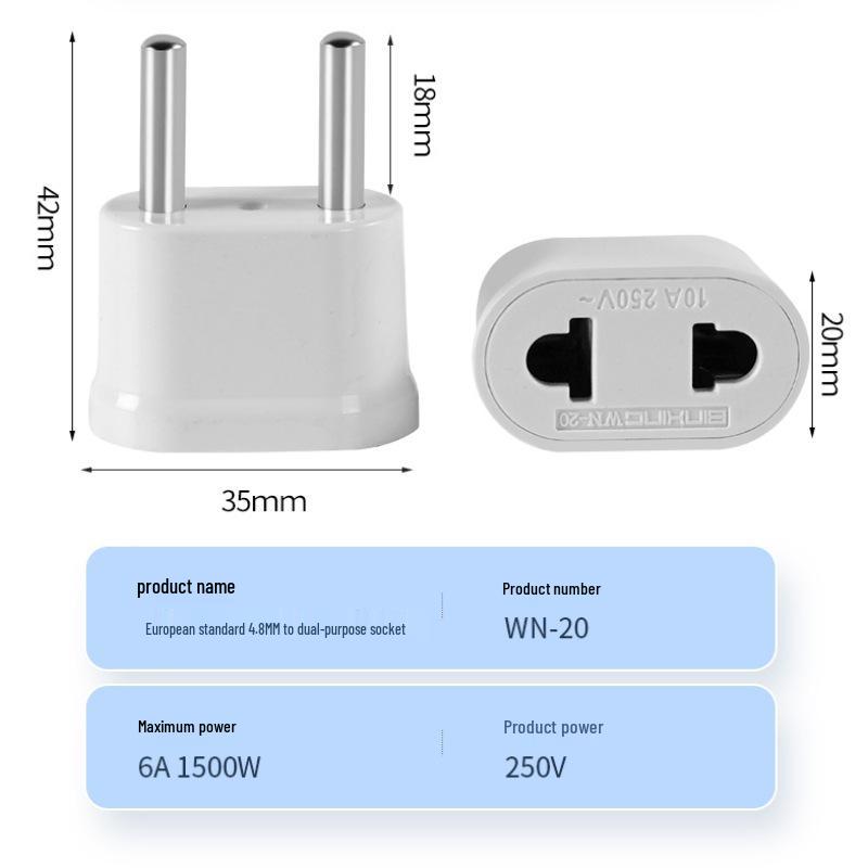Универсальный переходник для розеток - Адаптер для стандартов ЕС, США, KR, RU