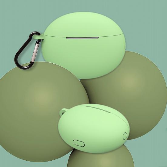 Чехол для наушников Мягкий силиконовый Беспроводные Bluetooth-совместимые Наушники Защитный чехол с карабином для Huawei Freebuds 4/4i