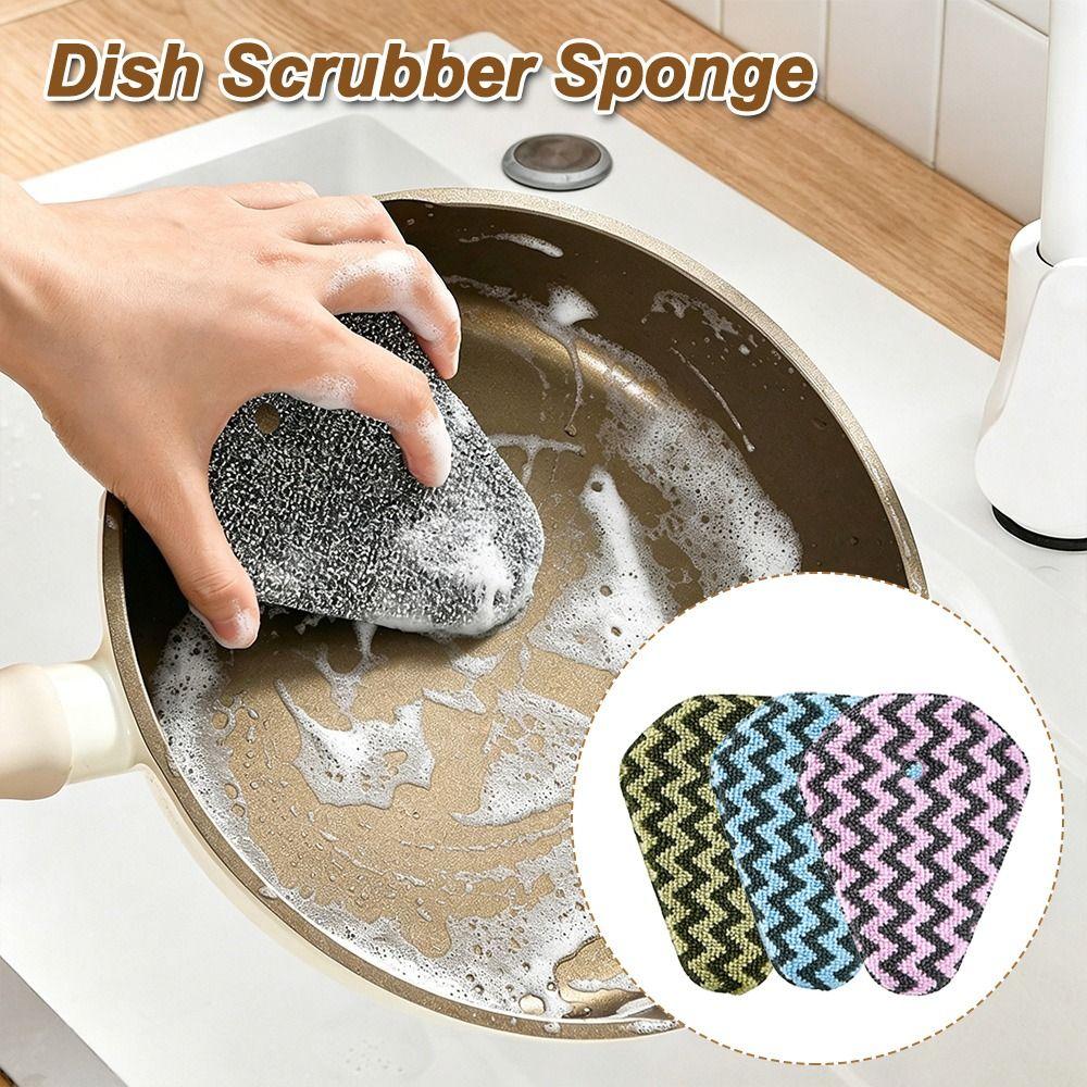 Water Drop Shape Dish Scrubber Sponge Non Scratch Kitchen Sponge Cleaning Pad  Kitchen Accessories