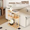 Bamboo Side Table, 3-Tier Slim End Table, Nordic Style, for Living Room, Bedroom, Office, Tool-Free Assembly, Natural Wood Finish