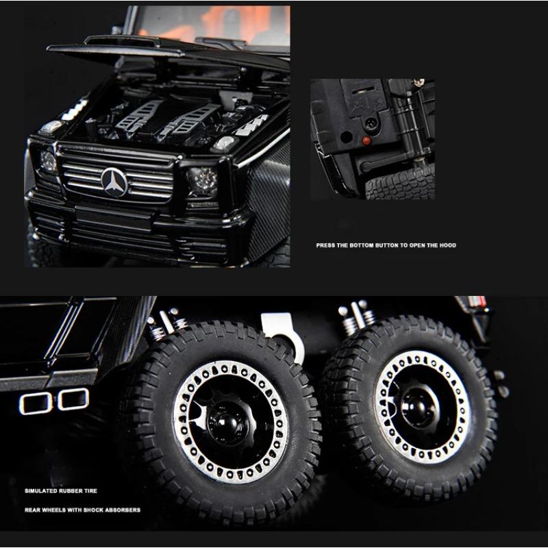 1/20 Benz G63 6X6 OFF-ROAD литая игрушечная модель автомобиля со звуком и светом детские игрушки коллекционные предметы подарок на день рождения