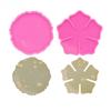 High Glossy and Shiny High Quality Round Flower Silicone Mold Epoxy Resin Mold Creative Coasters Tableware Mat DIY Clay Molds