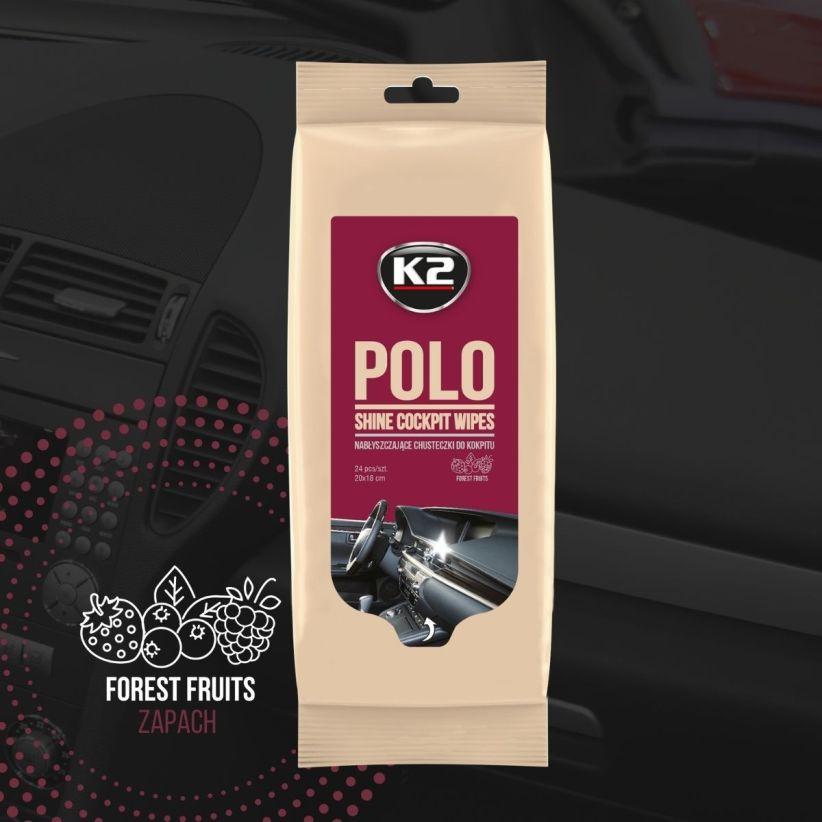 K2 Polo Forest Fruits Polishing Wipes for Cockpit, 20x18cm, K420