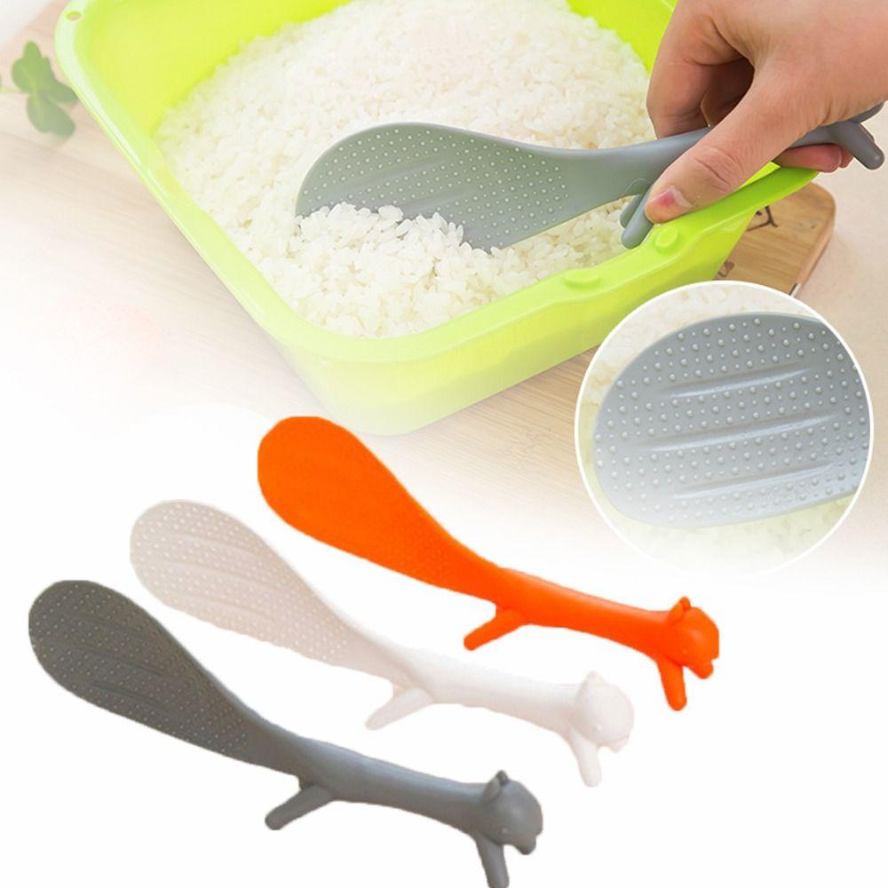 Can Stand Squirrel Shaped Ladle Lovely Meal Spoon Kitchen Supplie Rice Scoop