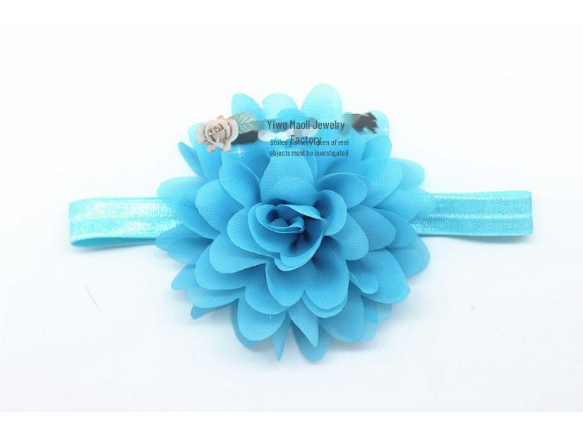 Креативная детская шифоновая повязка на голову с цветком - аксессуары для детских волос в европейском и американском стиле