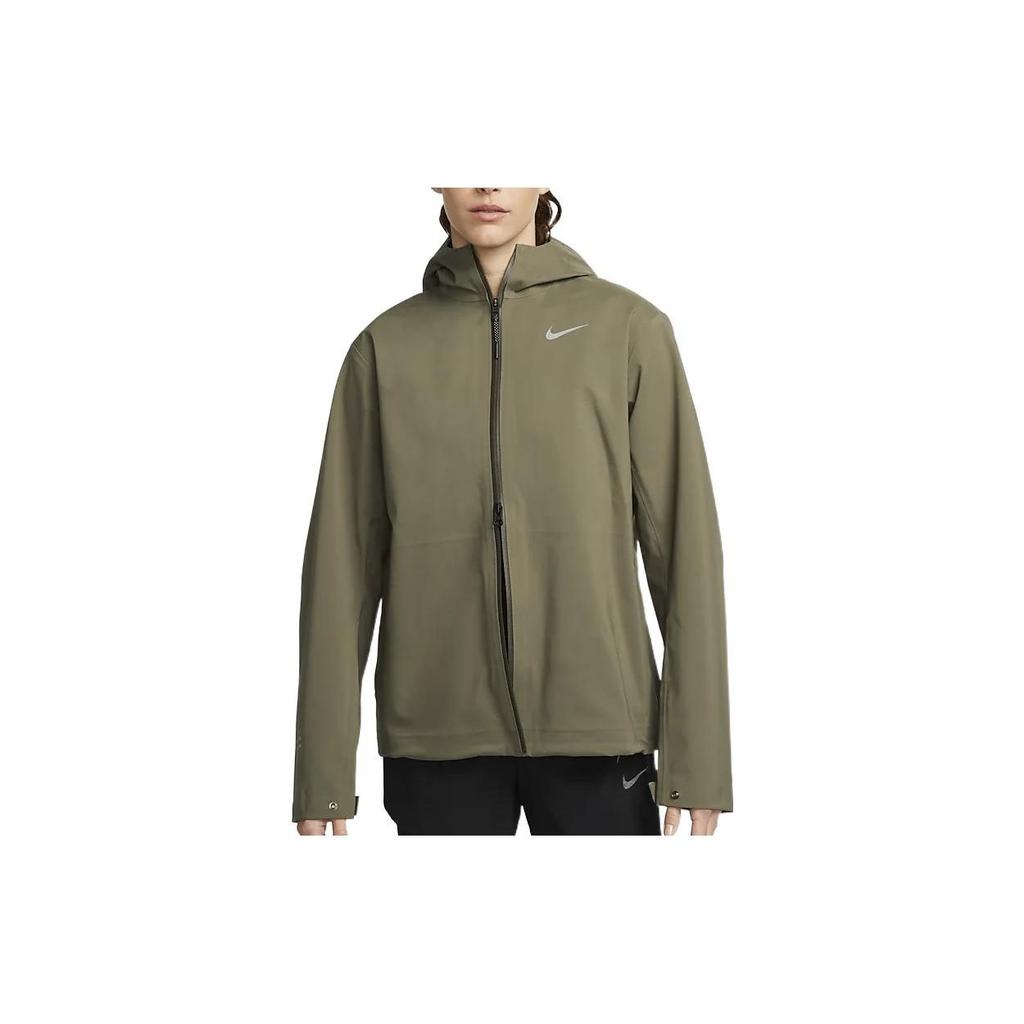 Nike Storm-FIT Run Division Reversible Hooded Jacket With Logo Print Women Jacket Olive-Green DV1247-222