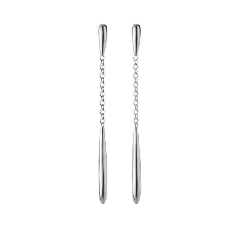 S925 Sterling Silver Teardrop Earrings: Intellectual Elegance and Niche Design for a Cool, Sophisticated Style.