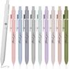Crtiin 10 Pcs pirational Gel Pens 0.5mm Quick Dry Black Ink High-end Series Fine Point Smooth Writing Pens for School Office Supplies for Women Men