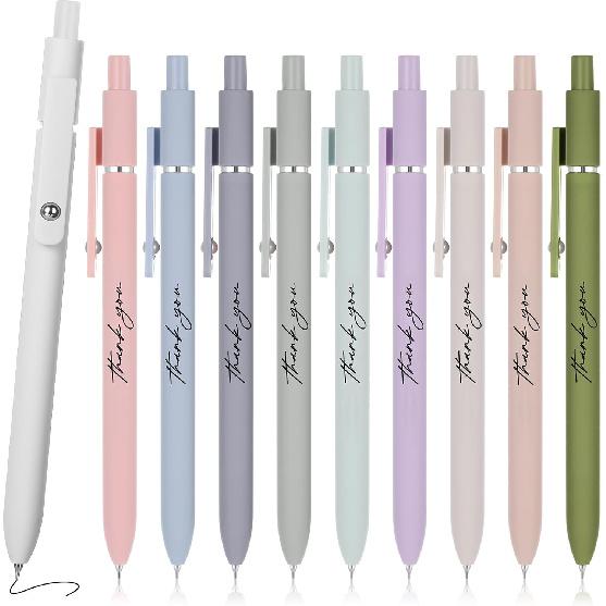 Crtiin 10 Pcs pirational Gel Pens 0.5mm Quick Dry Black Ink High-end Series Fine Point Smooth Writing Pens for School Office Supplies for Women Men