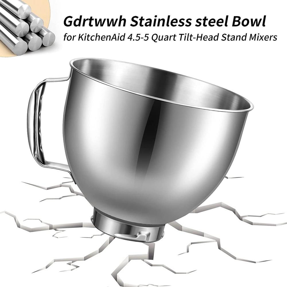 Чаша из нержавеющей стали для миксера KitchenAid Tilt Head Stand Mixer объемом 4,5–5 кварты, для чаши миксера KitchenAid, можно мыть в посудомоечной машине