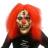 Halloween supplies Prank latex mask for fools Red-haired skull clown latex mask