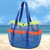 Mesh Beach Bag Mesh Shower Storage Bag Large Capacity Tote Beach Bag Toiletries Towels Organizer for Travel Gym Camping