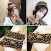 New Winter Warm Women Bowknot Turban Leopard Headwear Crochet Head Wrap Knitted Headband