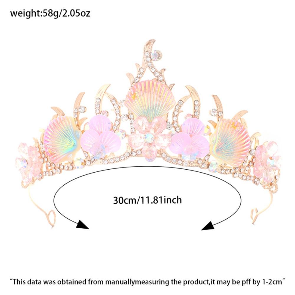 Tiaras Crystal Shell Mermaid Sea Star Crown Tiara Headband Bride Wedding Hair Accessories
