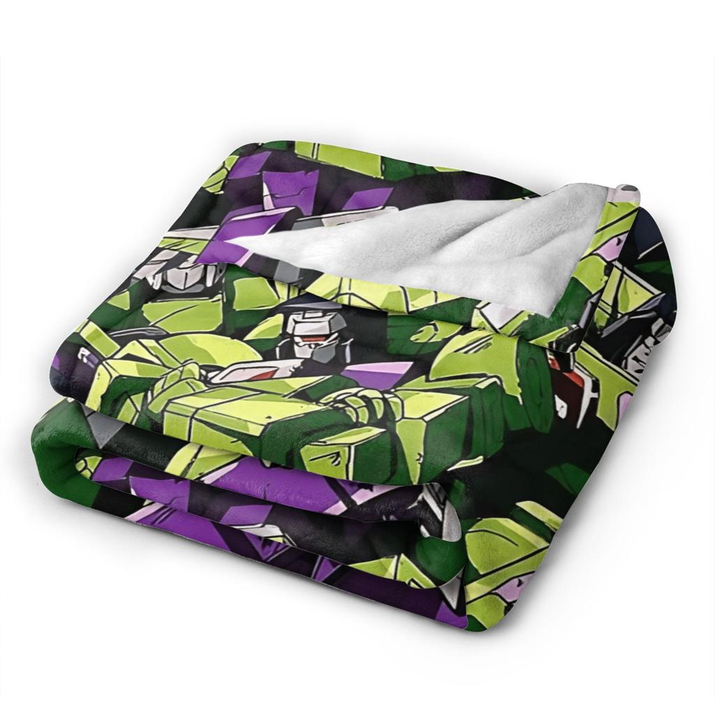 T-Transformers Mighty Devastator Blanket Quality Soft Warm Throw Blanket Winter Kids Couch Chair Sofa Bed Aesthetic Bedspread