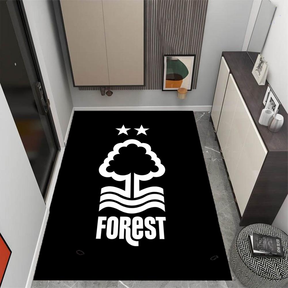 Red Tree Forest Logo Themed Anti-Slip Rugs - Polyester Home Decor, Suitable for Bedrooms, Living Rooms, Doorways, Studios, and Decorations