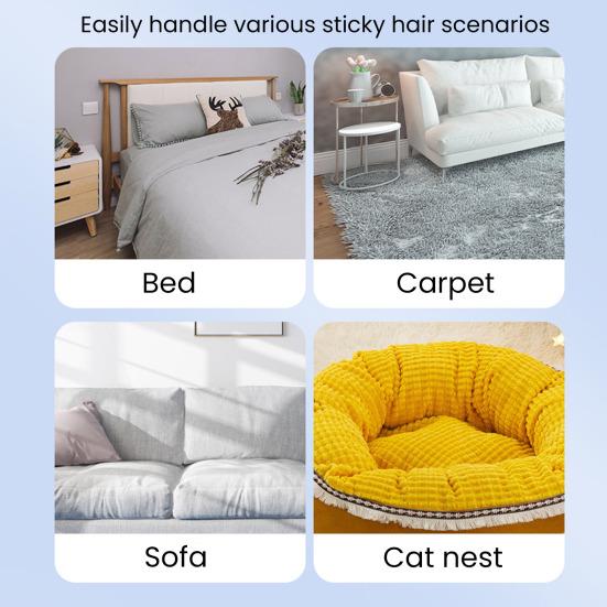 Pet Lint Remover 4 In 1 Fabric-Safe Dog Hair Remover Brush Carpet Scraper Washable Lint Cleaner Gentle On Furniture for Dog Cat Hair