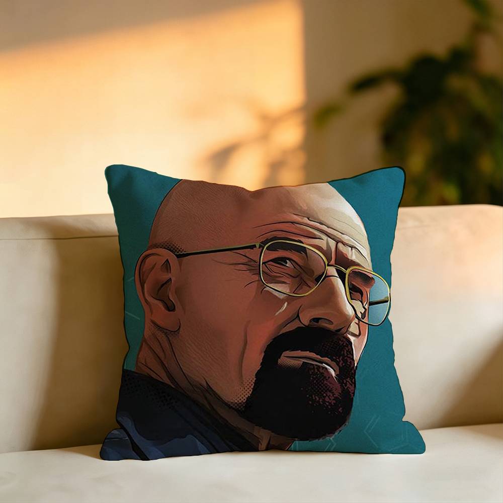 TV Drama BBreakingg Bad Square DoubleSided printed Pillow Case Bedroom Bedside Pillow Sofa Cushion Cover