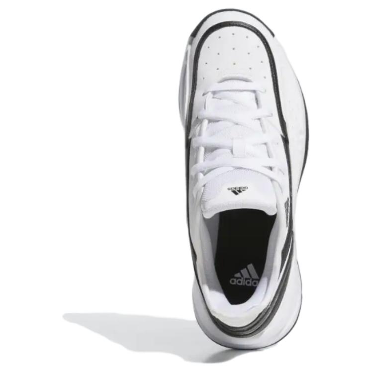 adidas Удобная и легкая амортизация для игры в передней зоне, износостойкие низкие мужские баскетбольные кроссовки, Белый Черный ID8589