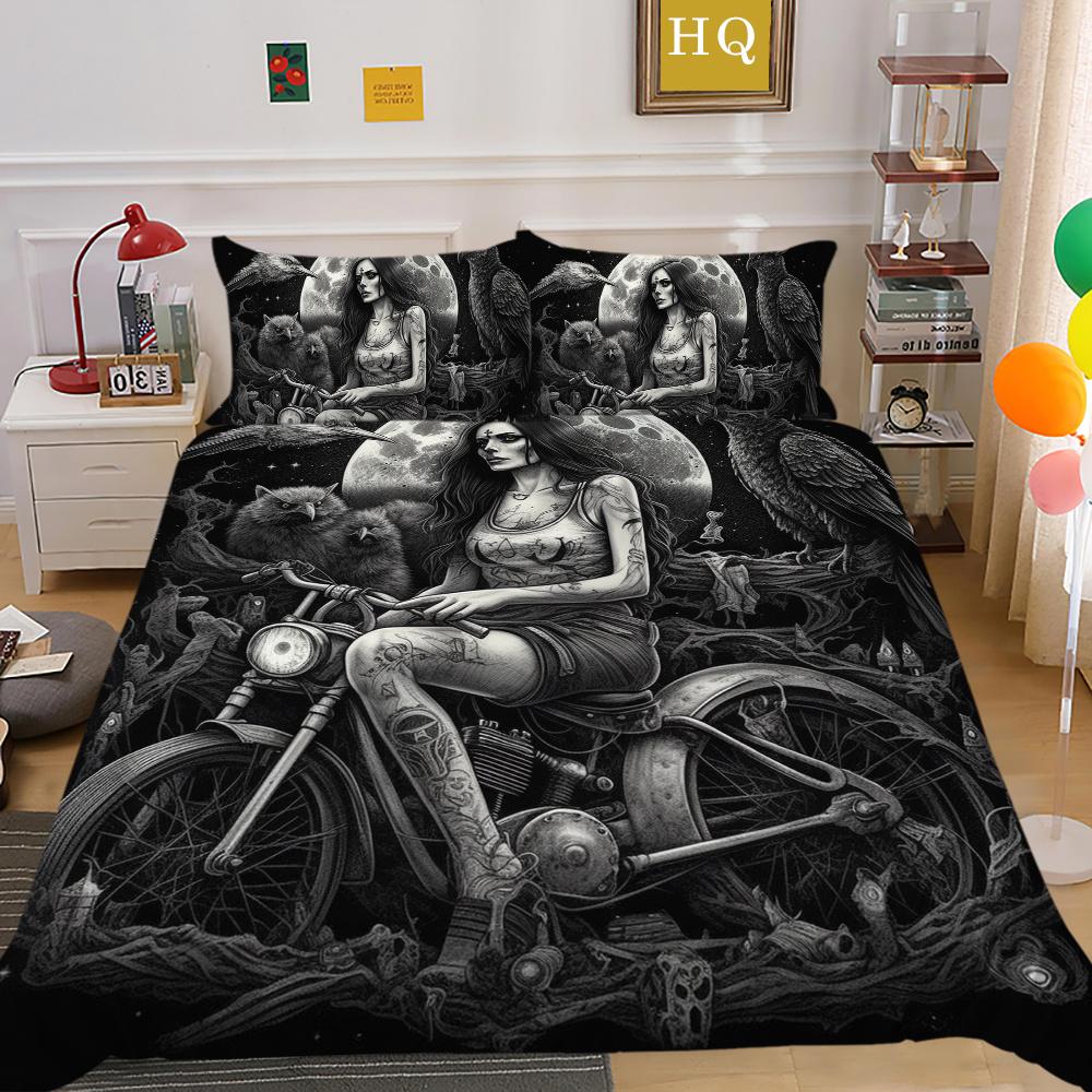 3D Красота Череп Печати Постельная Одежда Твин Размер Полиэстер Покрывала Подростковый Дизайн Модный Домашний Текстиль