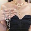 4Pcs Sea Turtle Shell Starfish Necklace Set Zinc Zinc Alloy Pearl Starfish Beach Pendant Women