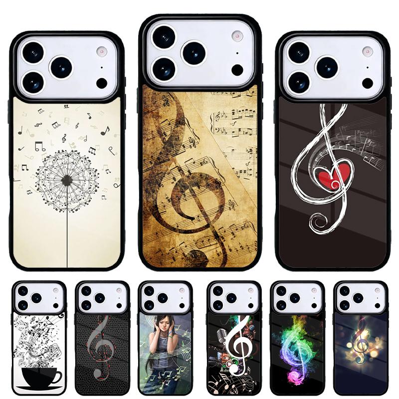 Музыкальные ноты Классическая музыка Искусство Чехол для телефона для iPhone 17 Air 16e 15 14 13 Pro Max Задняя крышка для 12 11 Pro Coque