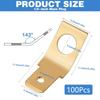 100Pcs Quick Disconnects Brass Spades Connectors 1/4Inch Male Tabs Crimps Terminals for Home Appliances and Machinery