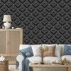 Geometric Rhombus Graphite Wallpaper for Living Room and Bedroom 50x1000