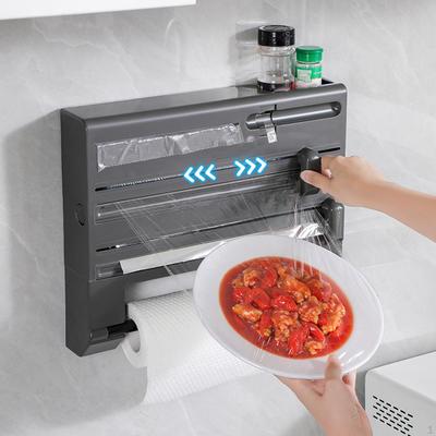 Органайзер для фольги и пленки Алюминиевый держатель Легкая установка Удобный диспенсер для пленки