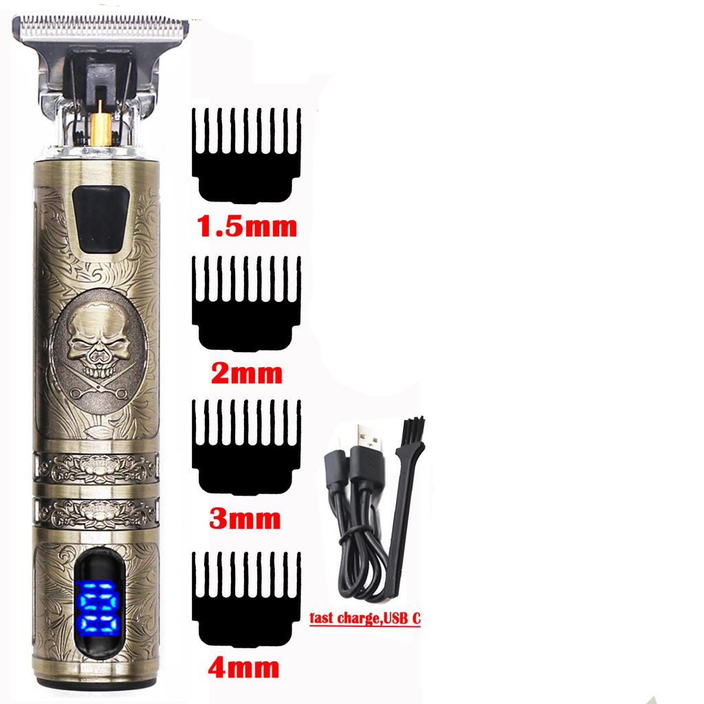 Vintage T9 USB Electric Hair Cutting Machine Rechargeable Hair Clipper Beard Trimmer For Men Barber Professional