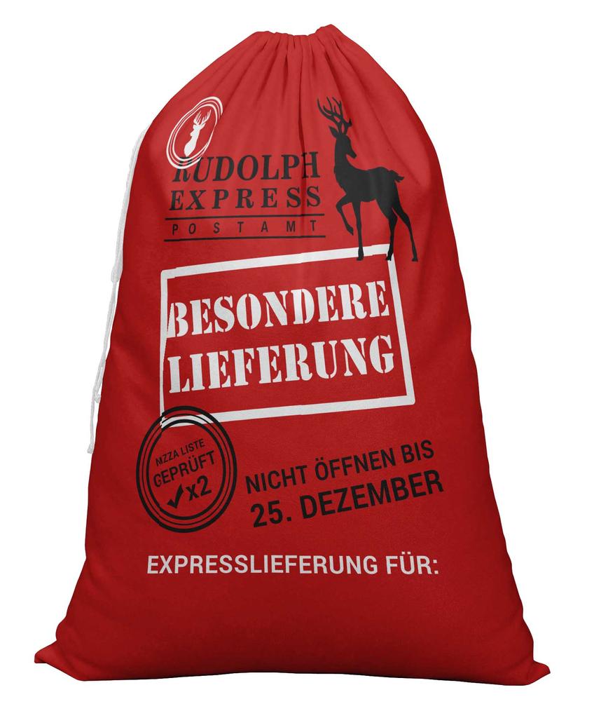 Printtoo Упаковка из 2 специальных рождественских мешков с завязками, очень большого размера, для многоразового хранения рождественских подарков, 27x20 дюймов