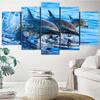 5 шт. синий океан животные прыгающие дельфины картины современные HD печатные настенные художественные рамки холст картины плакат украшения дома без рамки