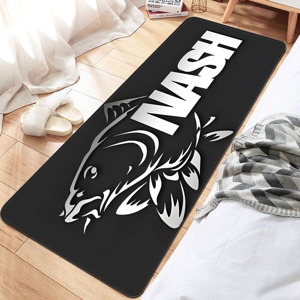 Nash Fishing Logo Floor Mat INS Style Soft Bedroom Floor House Laundry Room Mat Anti-skid Bedside Area Rugs