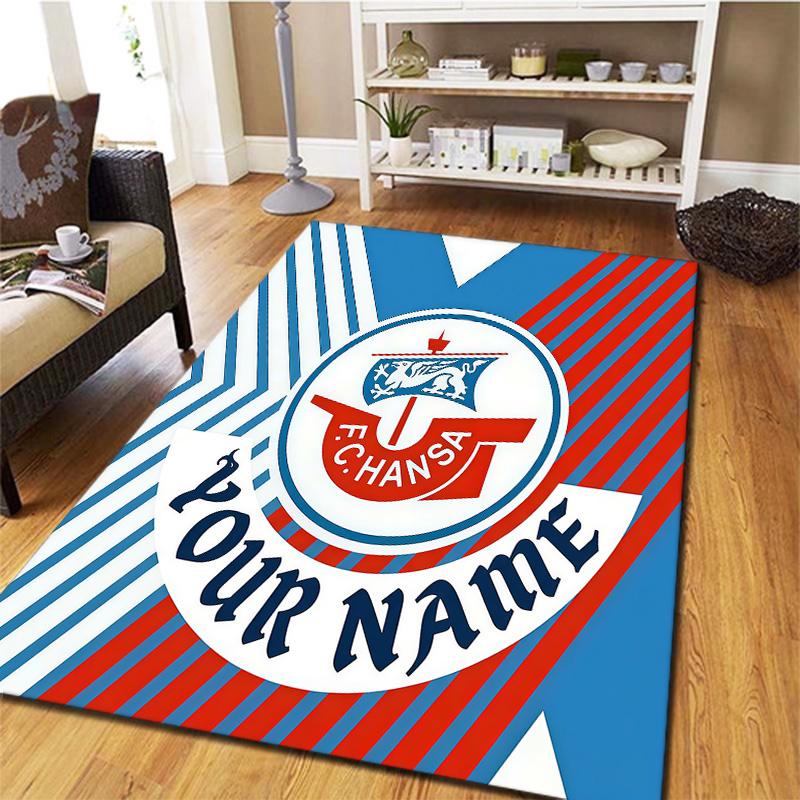 Fc Hansa Rostock Custom Name Carpet Rug For Living Room Bedroom Home Sofa Decoration Kids Play Nonslip Floor Mat