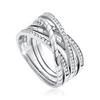 2025 New 925 Sterling Silver Star and Moon Heart Zircon Elephant Heart Ring Rings Fashion Fine Jewelry for Women Size 6 7 8 9