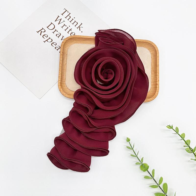 1 шт. аппликация для шитья из полиэстера, сотня сложений кружева, нашивка в виде розы, 3D, большая наклейка на ткань с цветком, ручная работа, 30x16 см