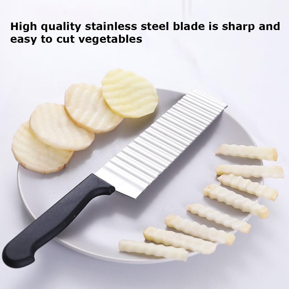 Potato Chip Wavy Cutter French Fry Wavy Crinkle Cutter Fruit Slicer Chopper Vegetable Chipper Potato Wavy Cutter Wavy Cutter 3