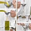 Small Stainless Steel Metal Kitchen Funnels Set for Essential Oil Spices Liquid