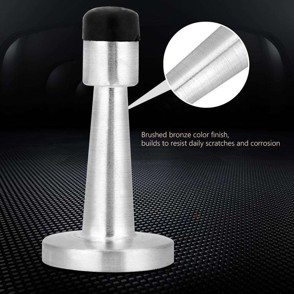 Zinc Alloy Rubber Anti Collision Door Stopper Holder Home Hotel Office Accessory